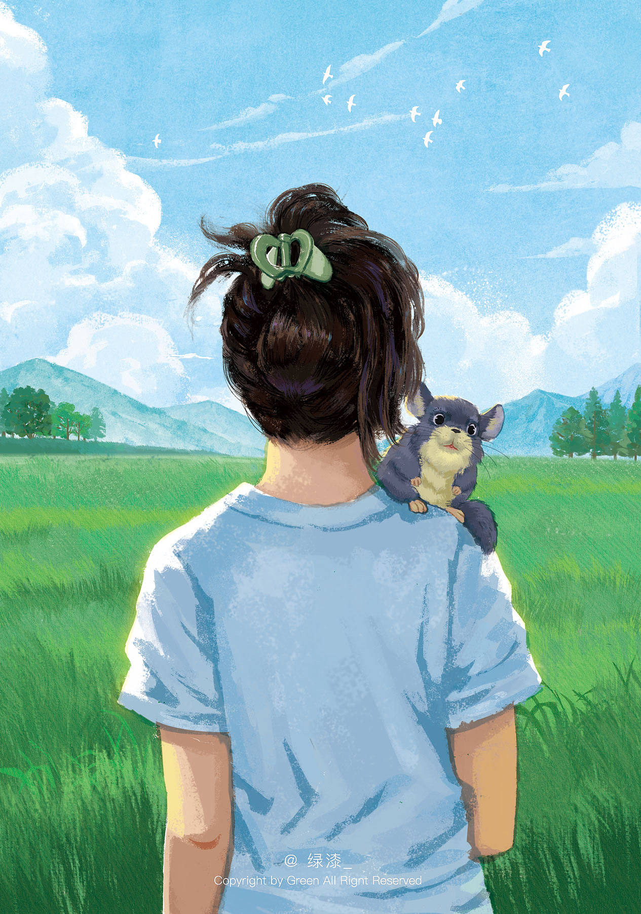 《給心情涂上顏色》（圖ZMzU2ODYwODM2） - 商業(yè)插畫 - 站酷設(shè)計師綠漆_原創(chuàng)素材 - 站酷ZCOOL