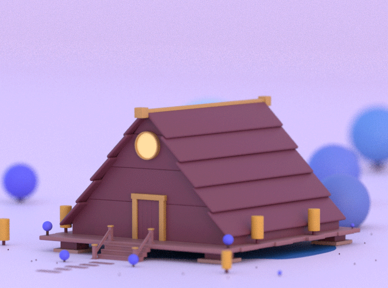 C4D小木屋建模（图ZMzU0NjI0NDA0） - 建筑/空间 - 站酷设计师Jie傑原创素材 - 站酷ZCOOL