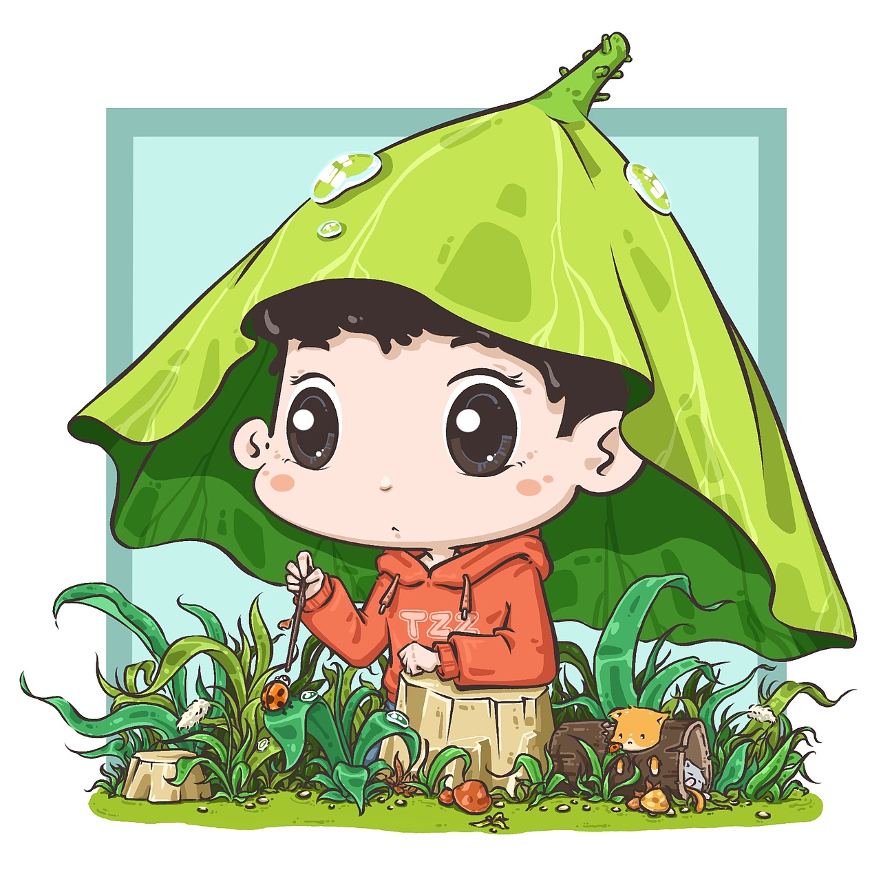 可可爱爱,大大脑袋