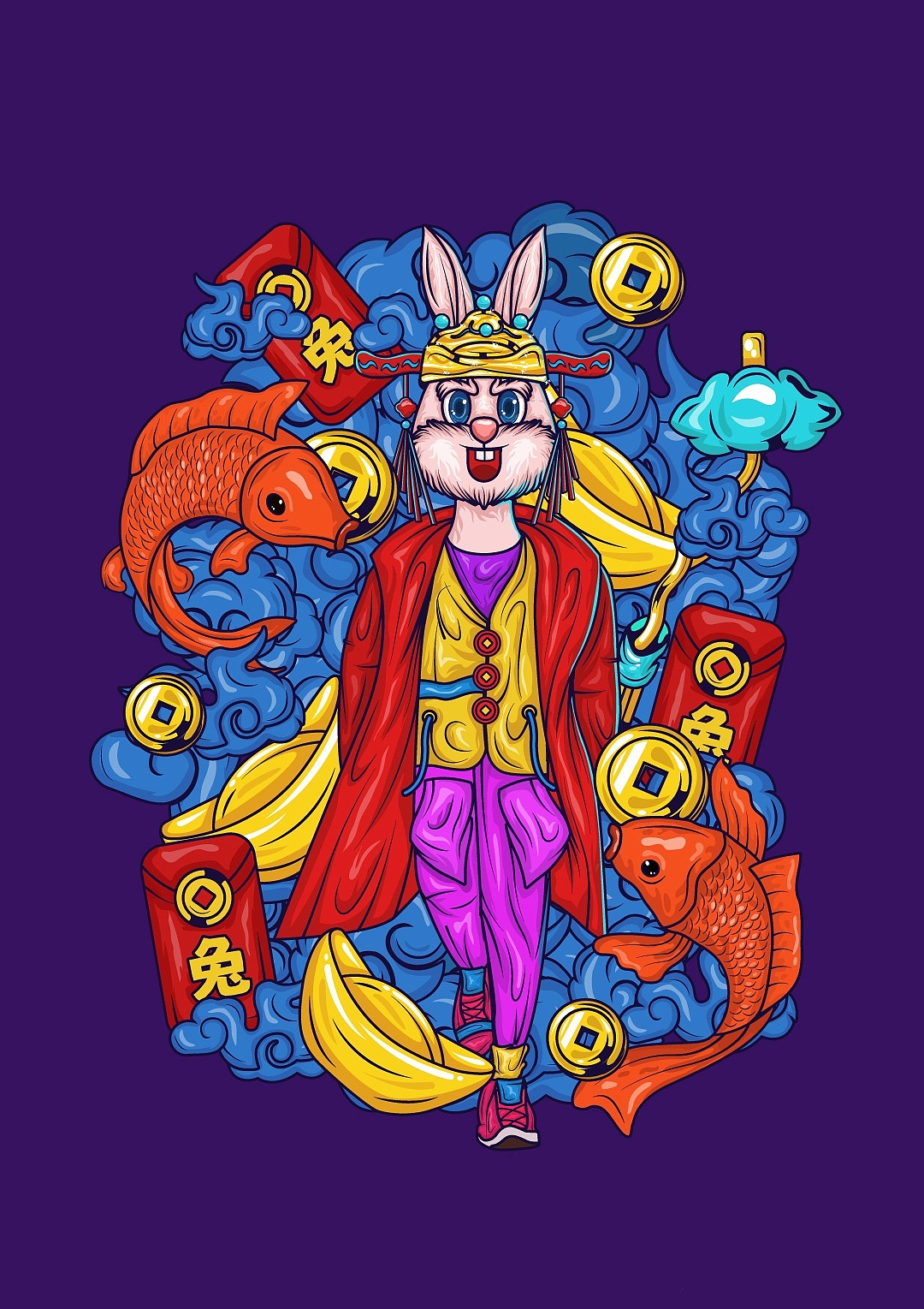 宏兔大展 破镜（图ZMzI3Nzk5MDMy） - 新锐潮流插画 - 站酷设计师光屿拾梦原创素材 - 站酷ZCOOL