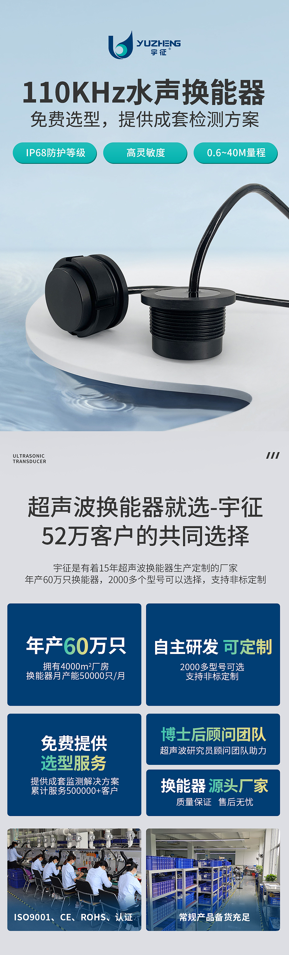科技类工业产品详情超声波换能器详情
