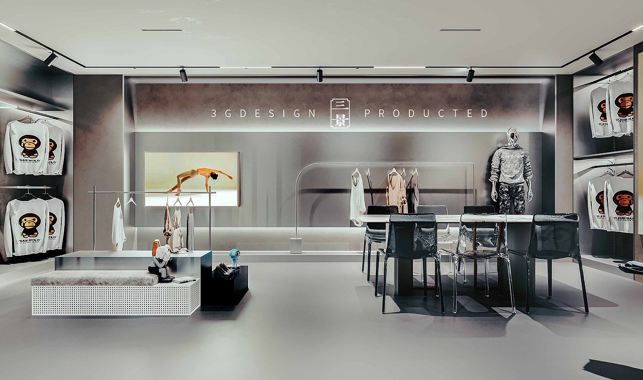 【三景装饰】服装企业办公室展厅（图ZMzMxMzI5MDE2） - 商业空间设计 - 站酷设计师sjzs原创素材 - 站酷ZCOOL