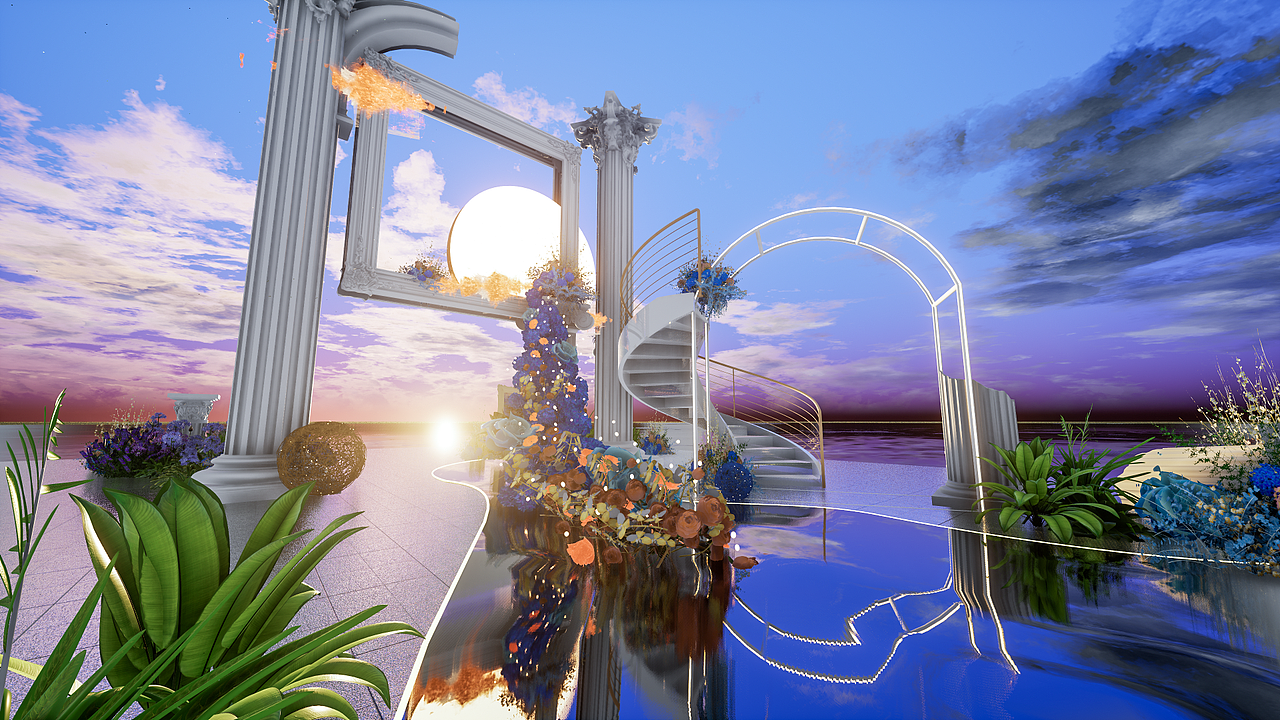 落日余晖——后花园（图ZMzIxNjU3MzMy） - 展陈设计 - 站酷设计师冷颜ff原创素材 - 站酷ZCOOL