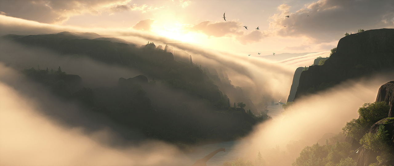 史前峡谷U流云-4K