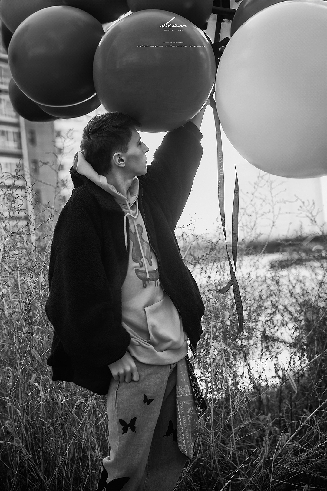 天台拍摄的一组黑白写真