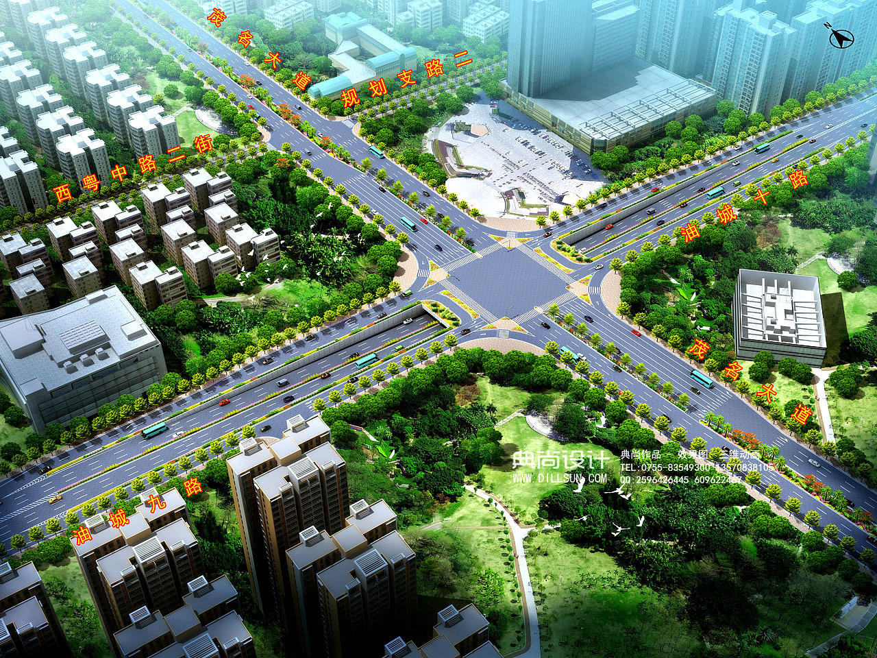 立交效果图1立交++-2 互通立交设计