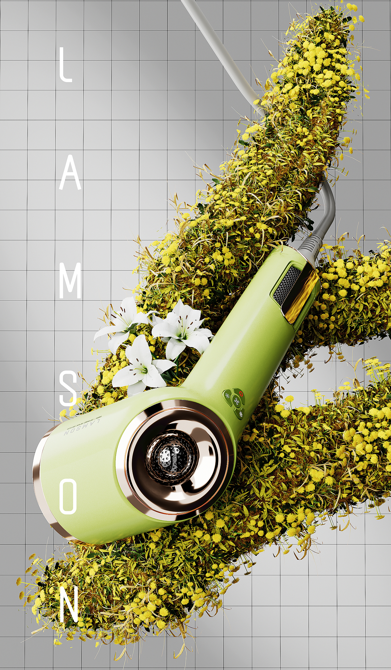 《LAMSON x 高速吹风机》产品建模渲染