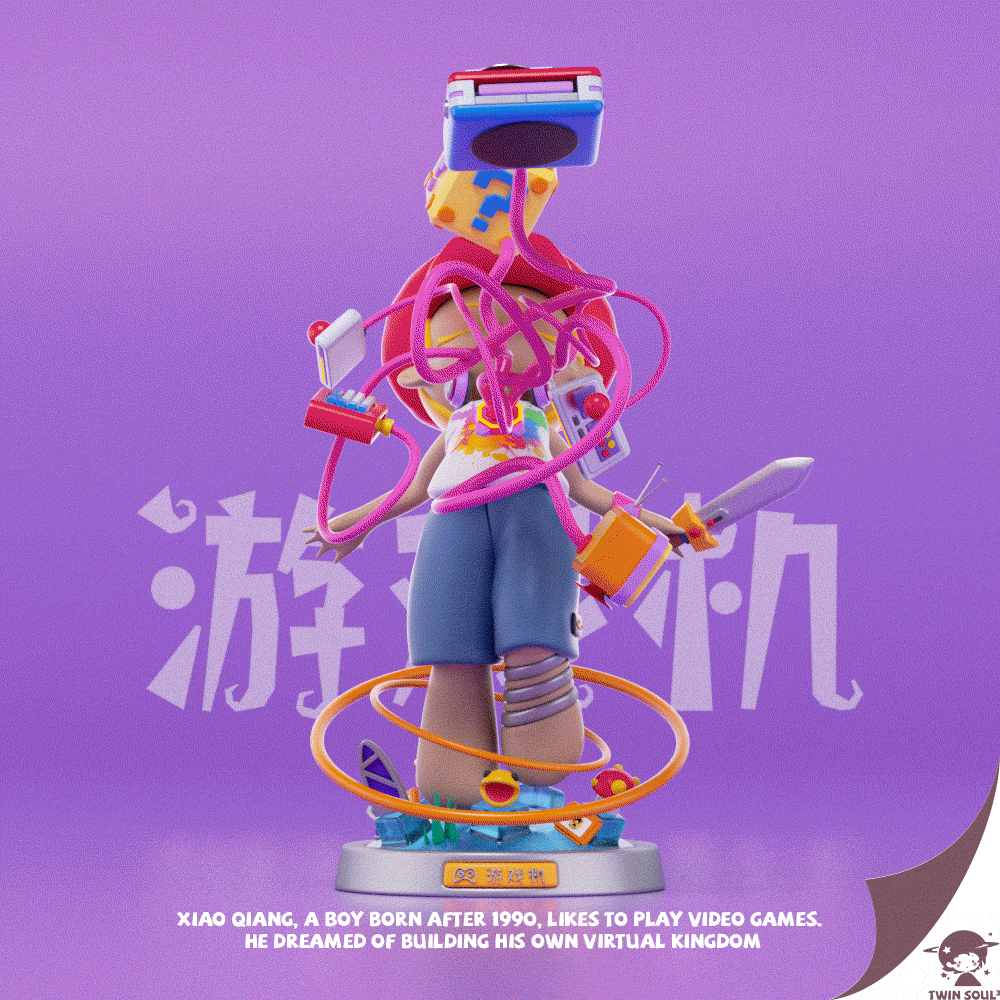 【双生灵-童梦治愈者】 | 原创童年怀旧潮玩IP设计（图ZMzU4NDM1NTA4） - 人物/生物 - 站酷设计师潮玩小学徒原创素材 - 站酷ZCOOL