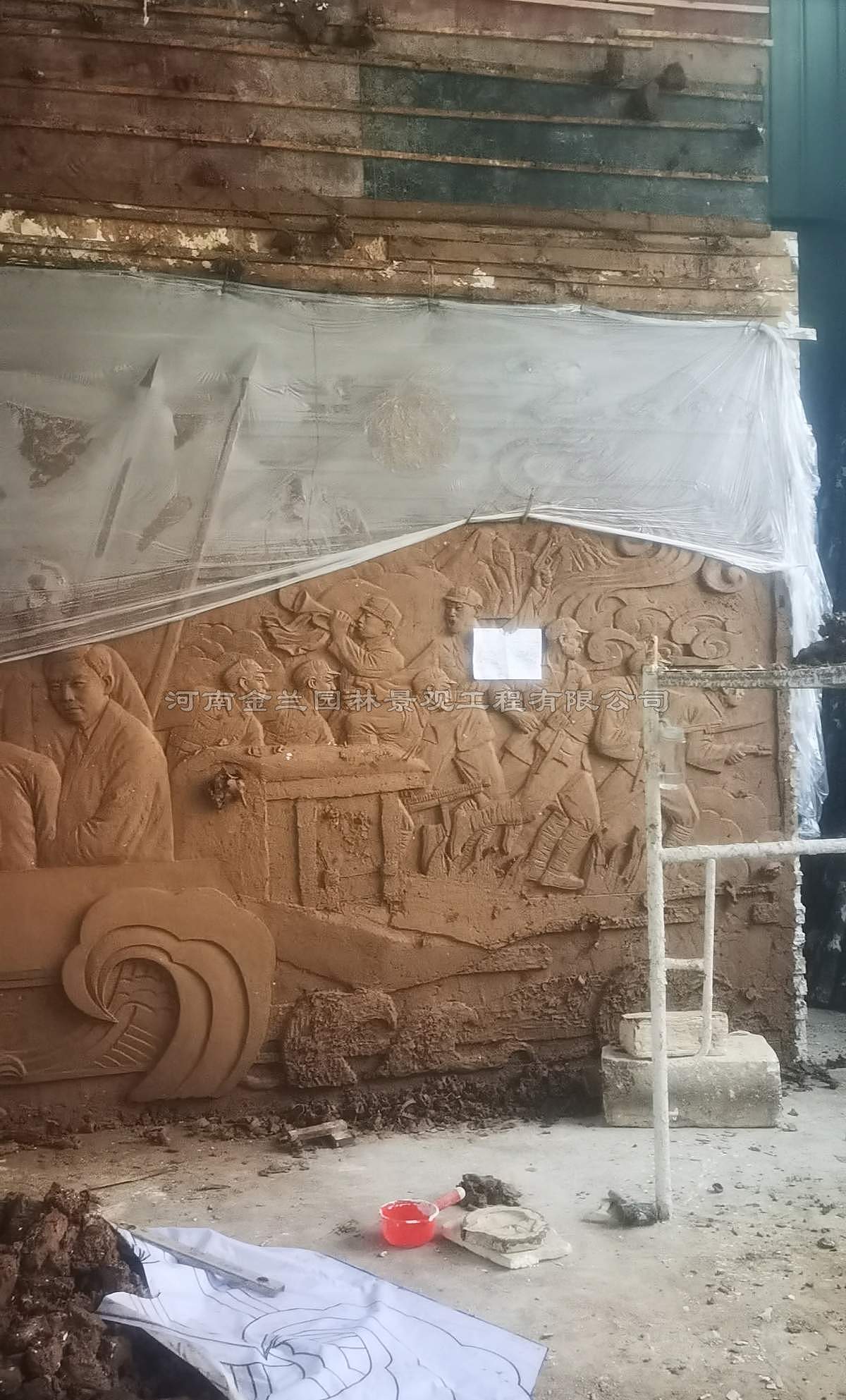 浮雕厂家制作玻璃钢浮雕过程(图6)