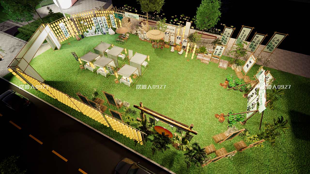 中秋国风潮集布展设计