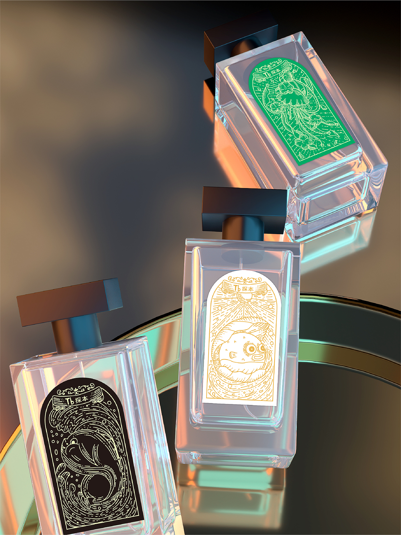 香水包装｜木刻风香水包装包装设计