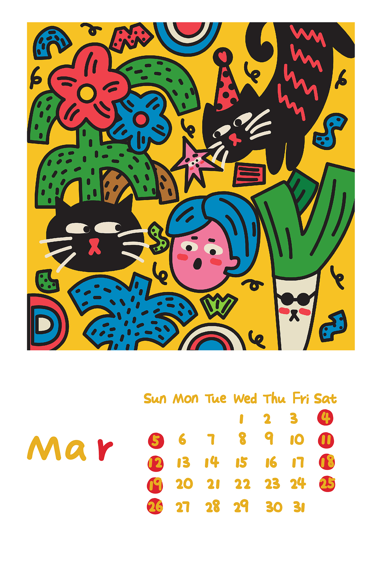 2023兔年原创插画日历 x 西猫柿 ｜ 可爱搞怪日历（图ZMzI1MTgwNzY4） - 商业插画 - 站酷设计师西猫柿原创素材 - 站酷ZCOOL