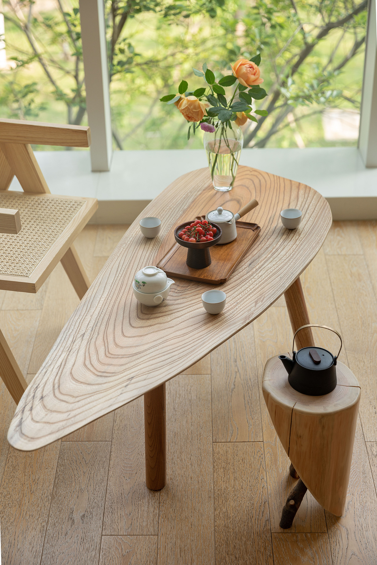 「大角木创」随形边几，一起饮茶的快乐