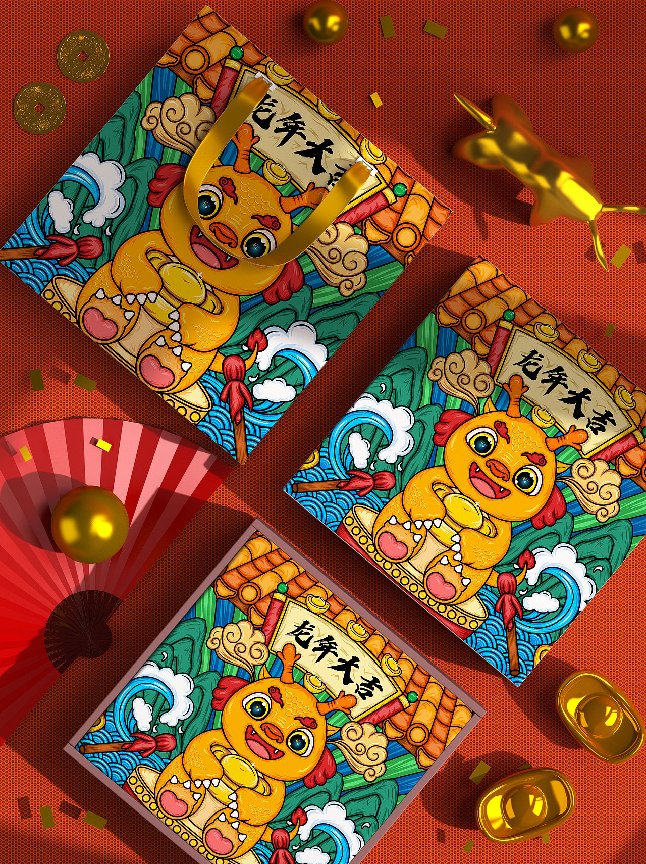 龙年国朝插画（图ZMzQ5NzQ1OTc2） - 商业插画 - 站酷设计师hm_m原创素材 - 站酷ZCOOL