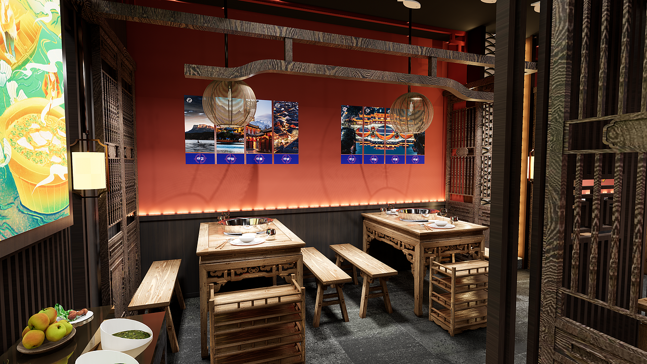 火鍋店 門頭 裝修呈現