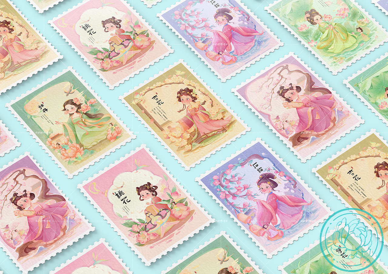 十二花神插画系列（上）（图ZMzY4ODA1NTc2） - 商业插画 - 站酷设计师西西子唷原创素材 - 站酷ZCOOL