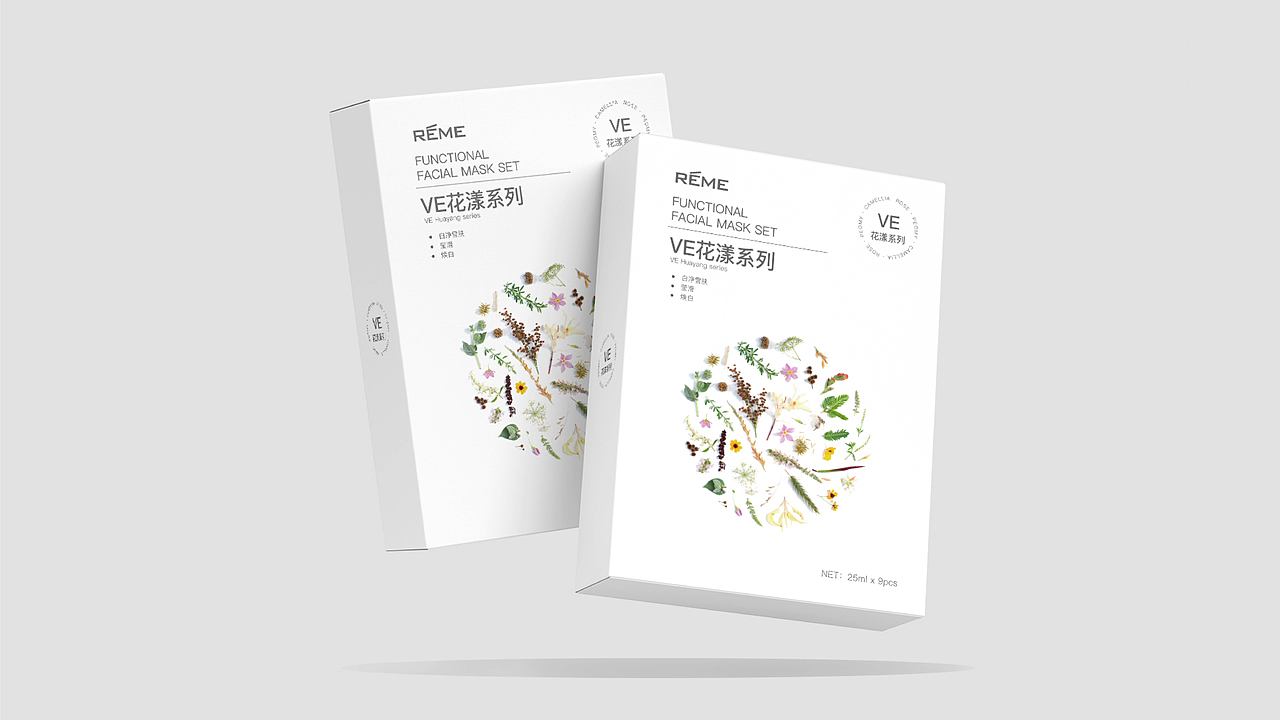 REME 花漾系列面膜包装