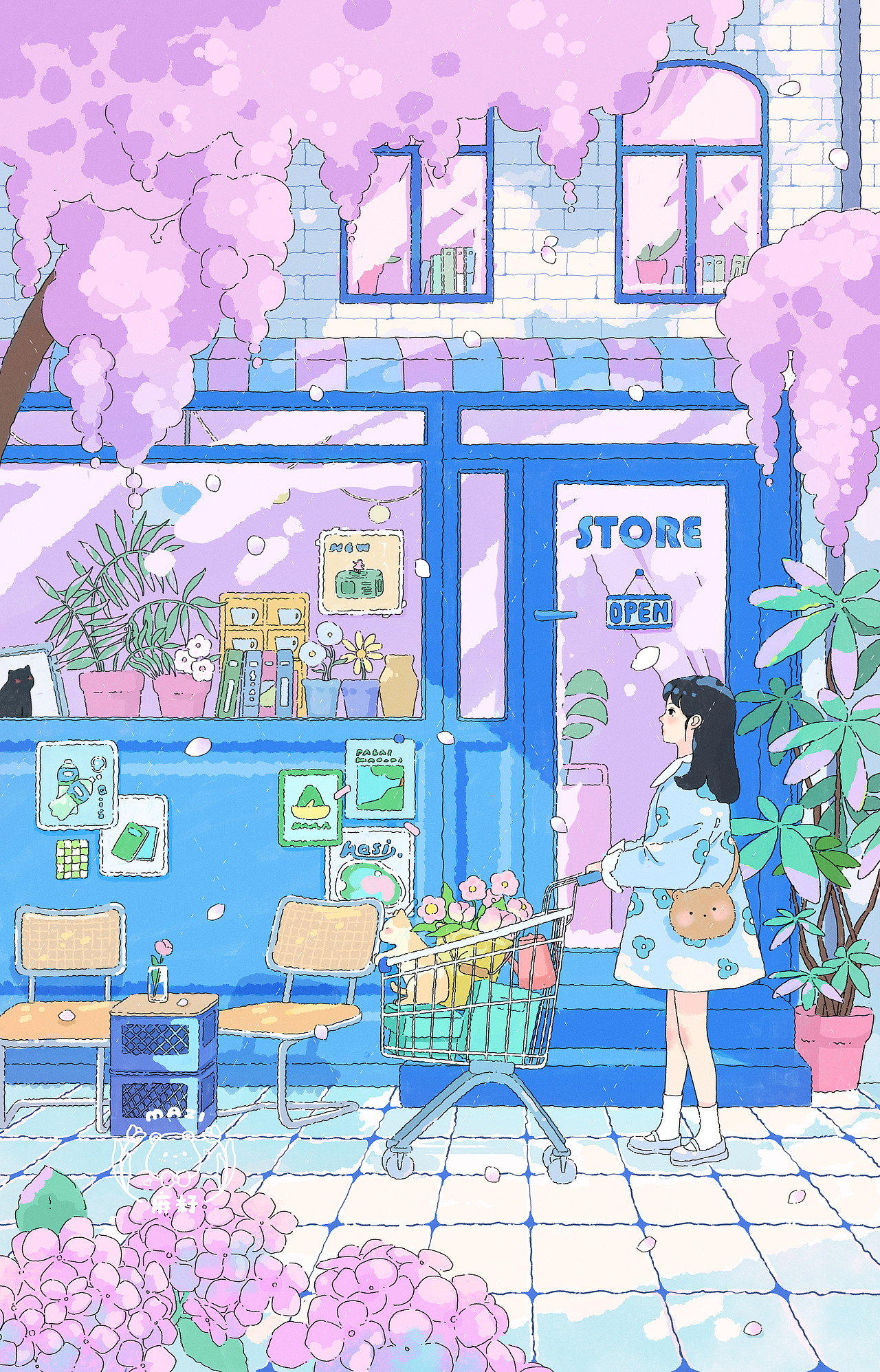 夏日小店（图ZMzEwNzUxMjI0） - 商业插画 - 站酷设计师MAZI麻籽原创素材 - 站酷ZCOOL