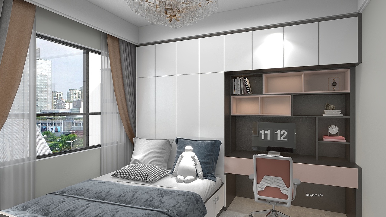 肤感系列，极致灰与珊瑚红的碰撞（图ZMzA4MzAyOTc2） - 家装设计 - 站酷设计师设计师徐来原创素材 - 站酷ZCOOL