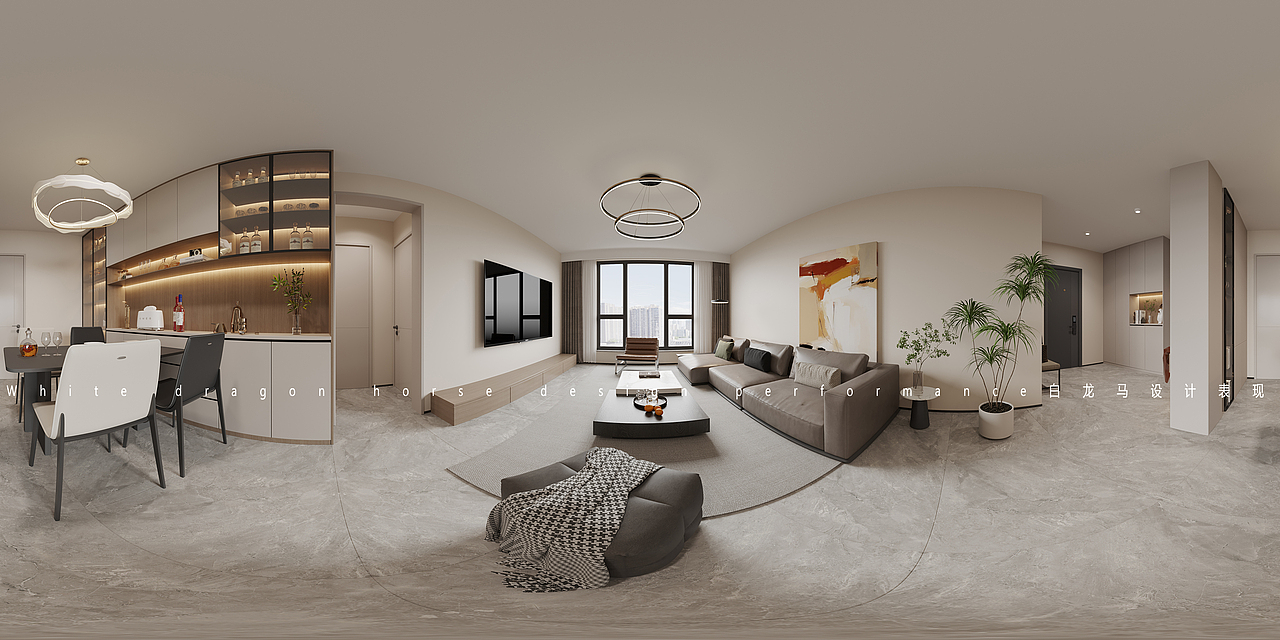 现代简约客餐厅