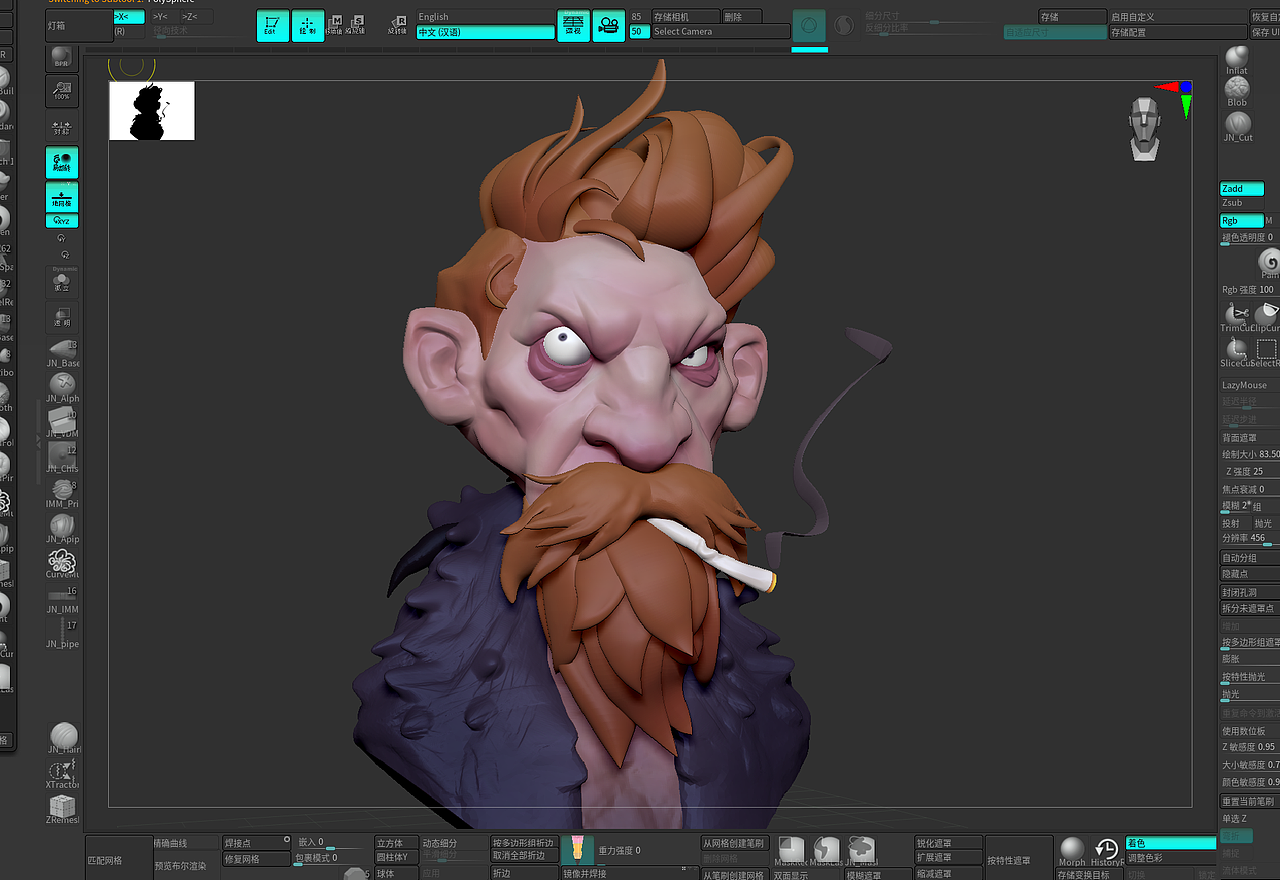 【zbrush辅助】欧美卡通角色练习（图ZMjk5MTU0ODUy） - 游戏原画 - 站酷设计师南屏丿原创素材 - 站酷ZCOOL