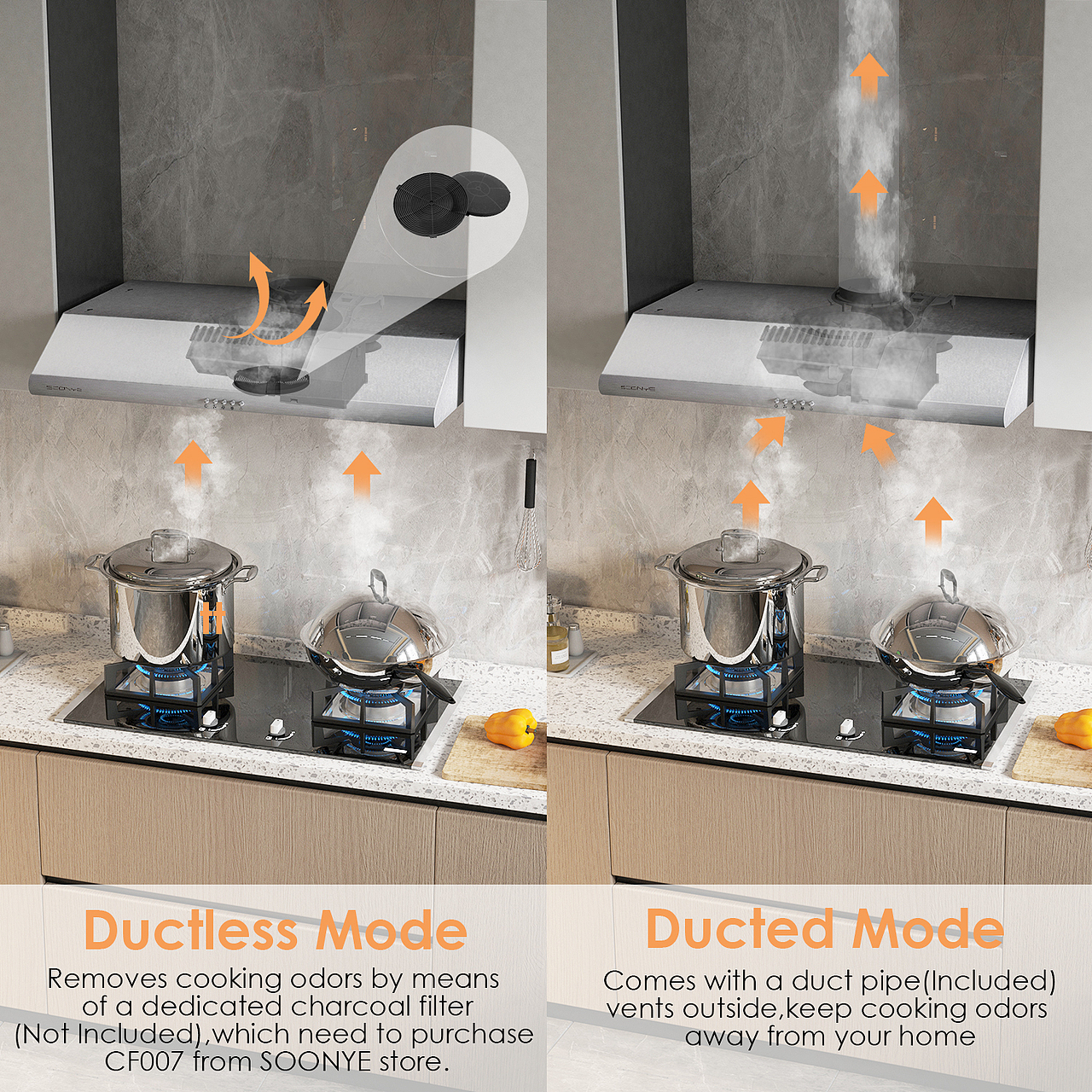 亚马逊跨境电商作品展示——烟机——场景渲染