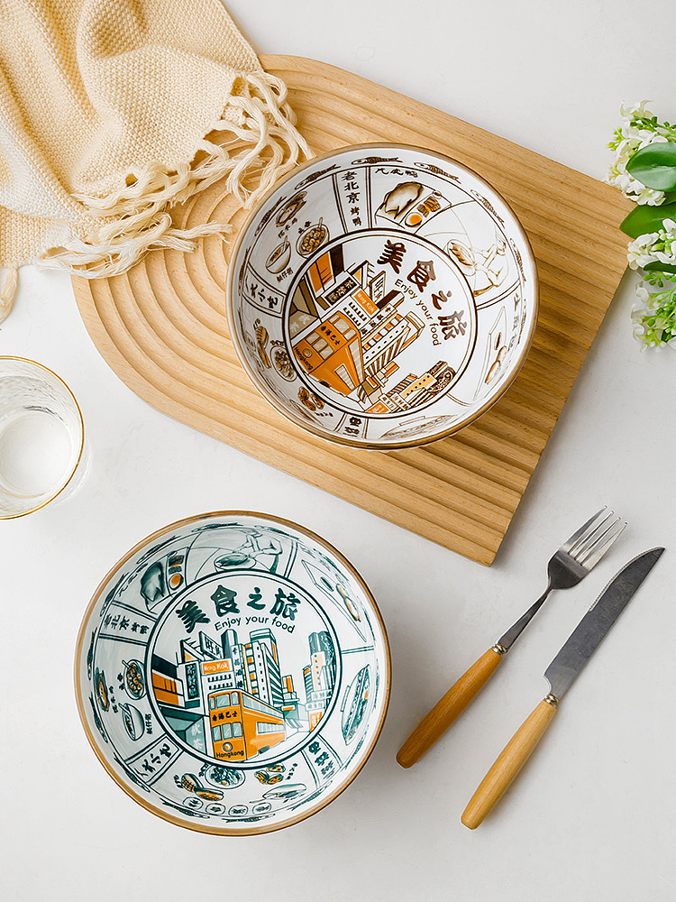 美食之旅6.8英寸汤面碗-亮调（图ZMzIyOTMwMDAw） - 产品摄影 - 站酷设计师Nyah原创素材 - 站酷ZCOOL
