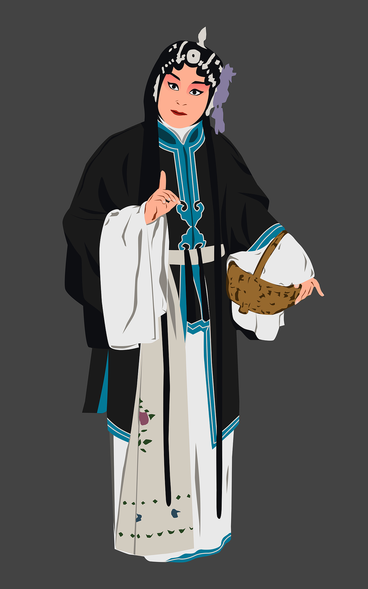 秦腔戏曲插画——王宝钏