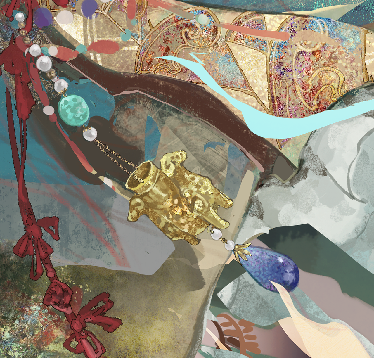 【国风插画】流亡国宝-商青铜双羊尊拟人（图ZMzUxNzkxNTc2） - 艺术插画 - 站酷设计师画画的玉玉卿原创素材 - 站酷ZCOOL