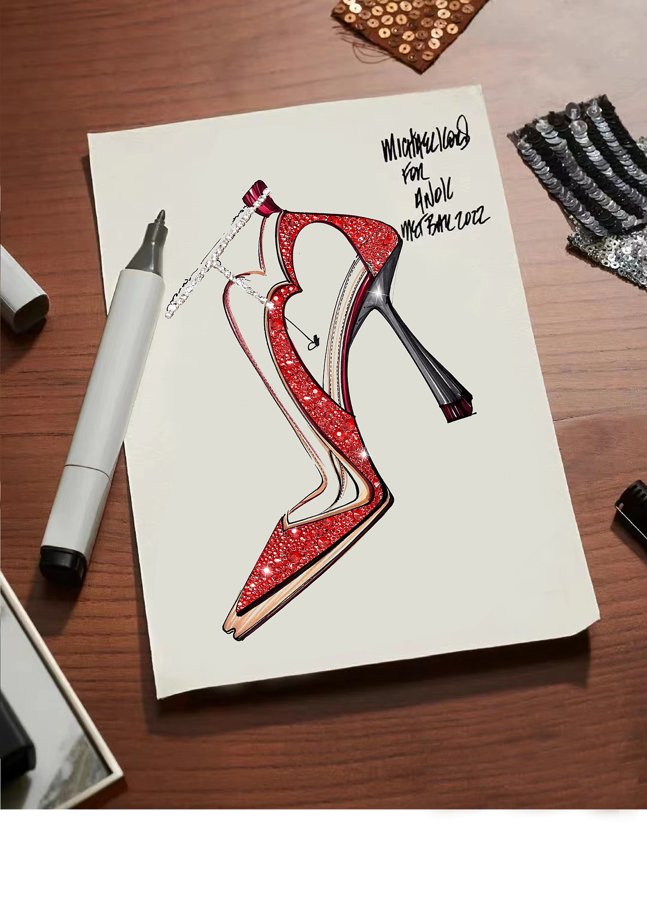 FALL IN LOVE（图ZMzA4NDg0NTQ4） - 鞋履设计 - 站酷设计师鬼鬼子Carina原创素材 - 站酷ZCOOL