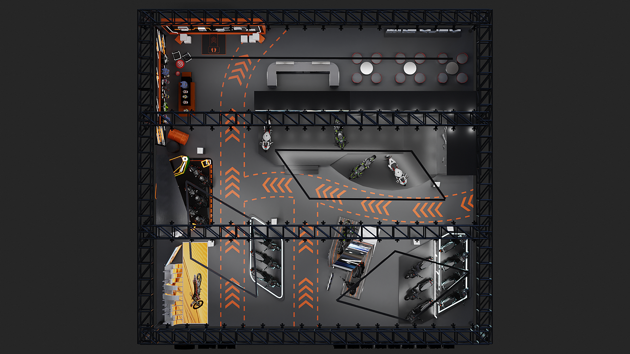 重庆摩博会-飞越展位设计