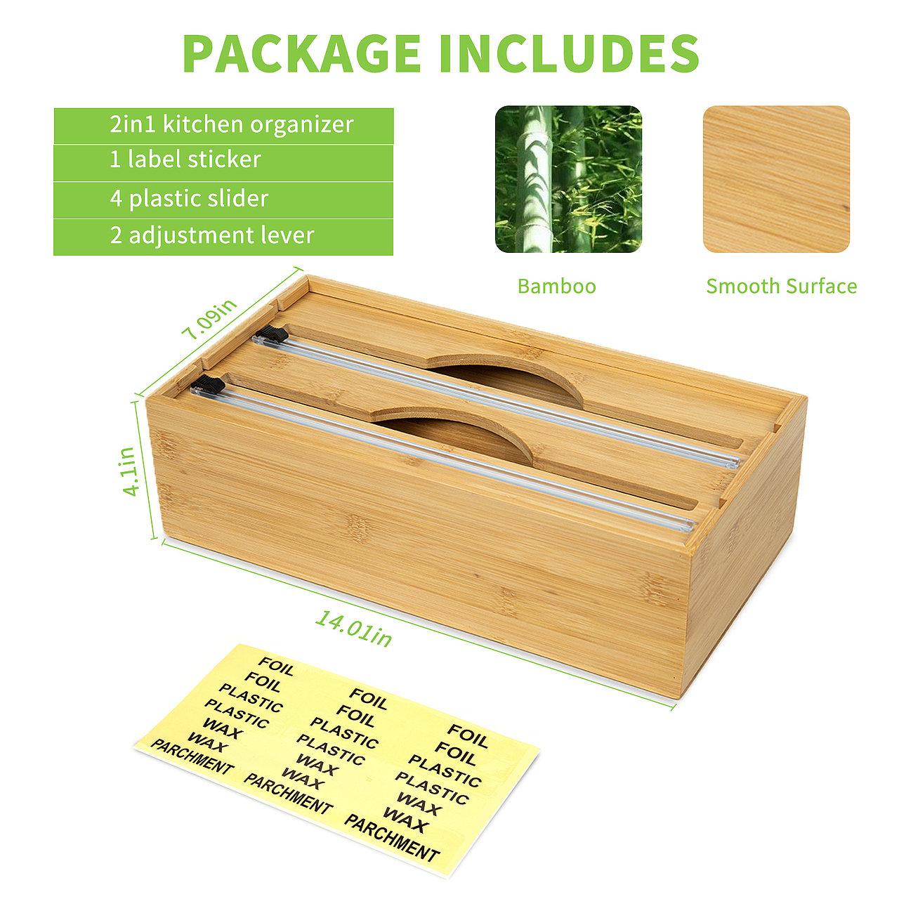 【亚马逊】二格保鲜膜切割器