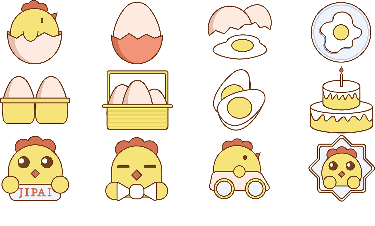 小鸡主题图标（图ZMzE4NDkzNjEy） - 图案 - 站酷设计师长白长白原创素材 - 站酷ZCOOL