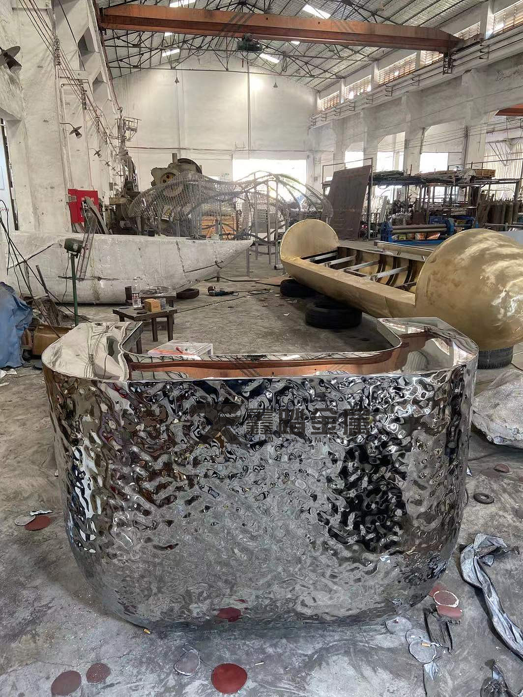 镜面不锈钢水波纹吧台、厚度搭配平整不易变形起波浪