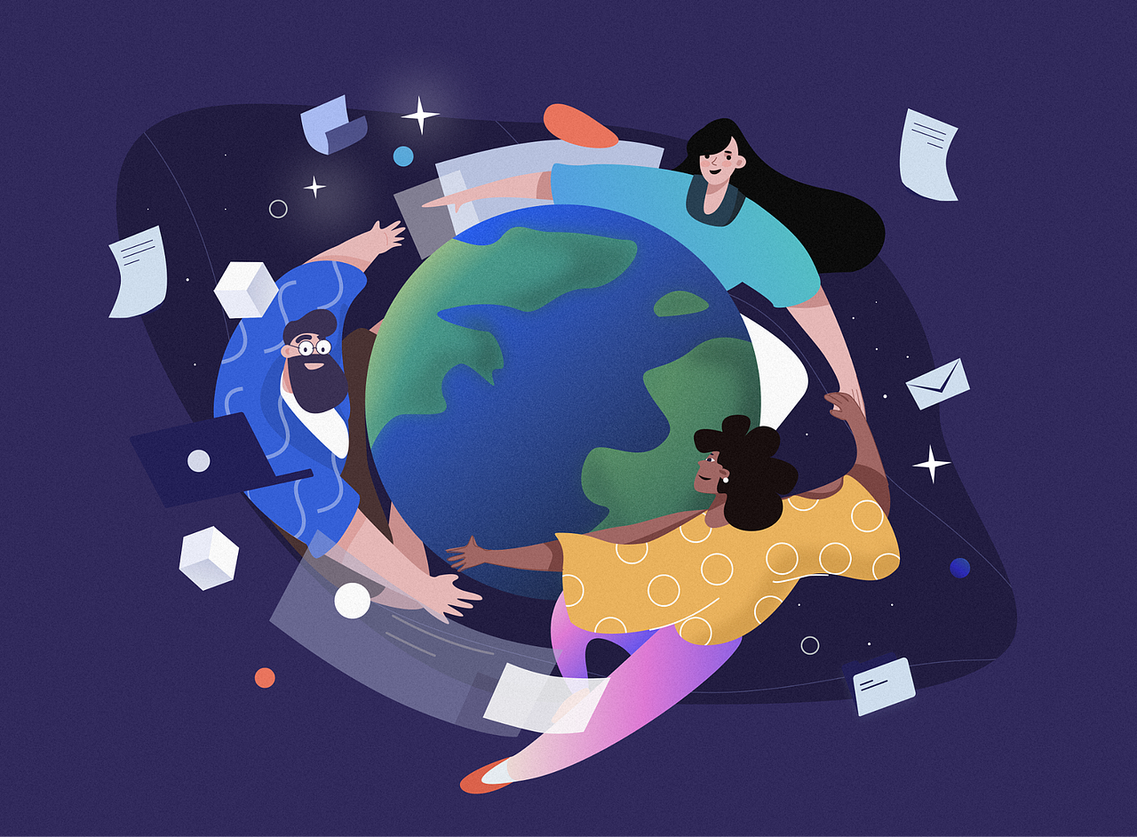 ExaVault官网插画