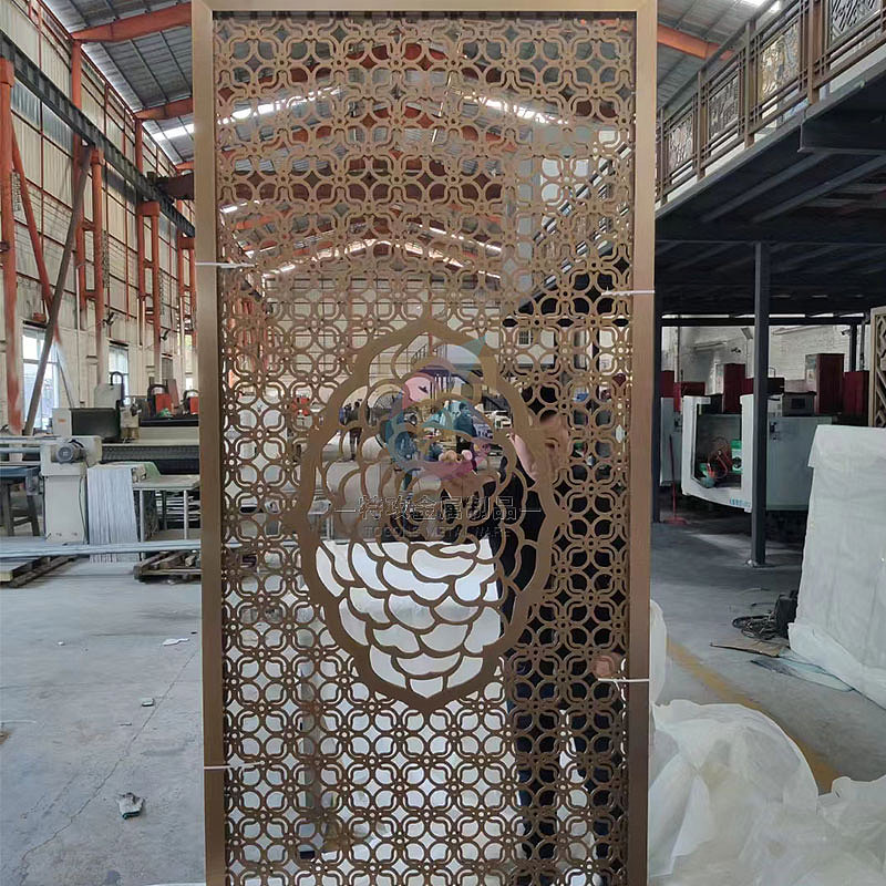 酒店餐厅镂空不锈钢屏风花格厂家定制