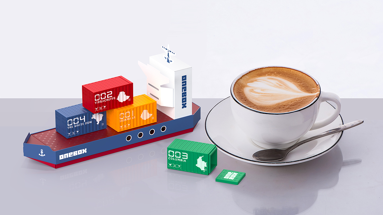 Onebox集装箱冻干粉咖啡（图ZMzE3NDQ0MTg0） - 包装 - 站酷设计师洛可可咨询设计原创素材 - 站酷ZCOOL