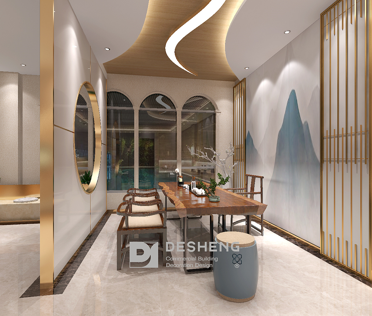 德盛装饰商业装修案例-养生会所（图ZMzU3ODc5MzY0） - 建筑设计 - 站酷设计师德盛未来装饰设计原创素材 - 站酷ZCOOL