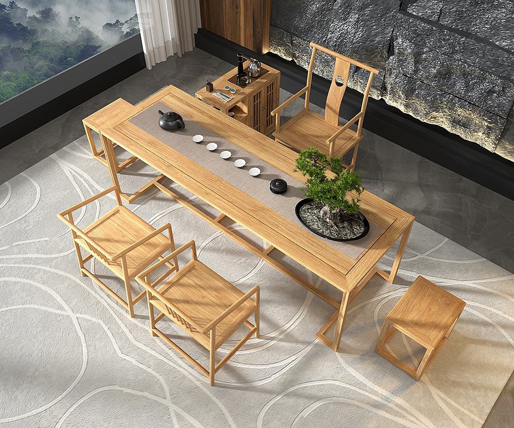 中式家具产品渲染