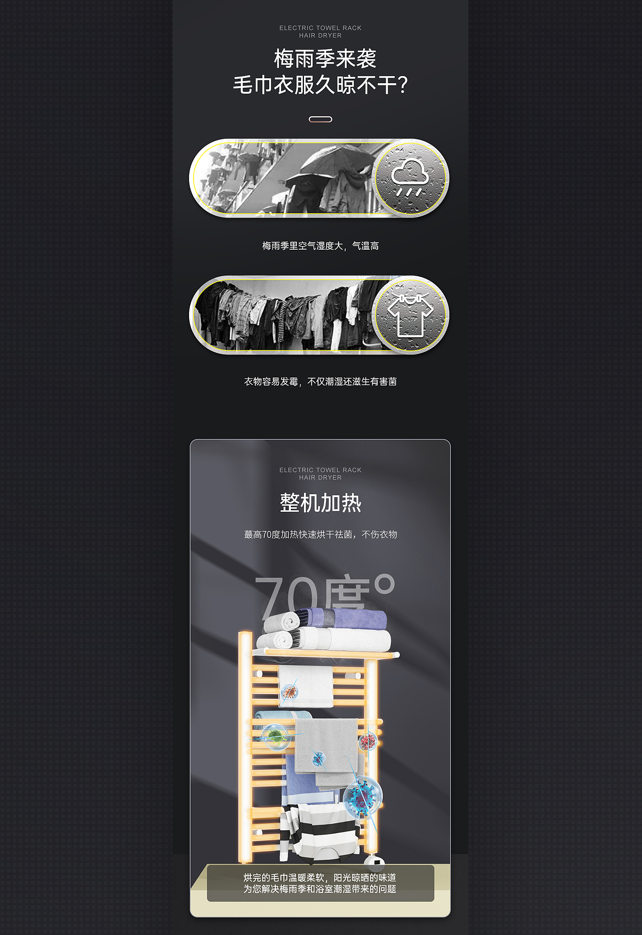 电热毛巾架电器详情页（图ZMjk3MTkyMTU2） - 电商 - 站酷设计师再来一袋原创素材 - 站酷ZCOOL