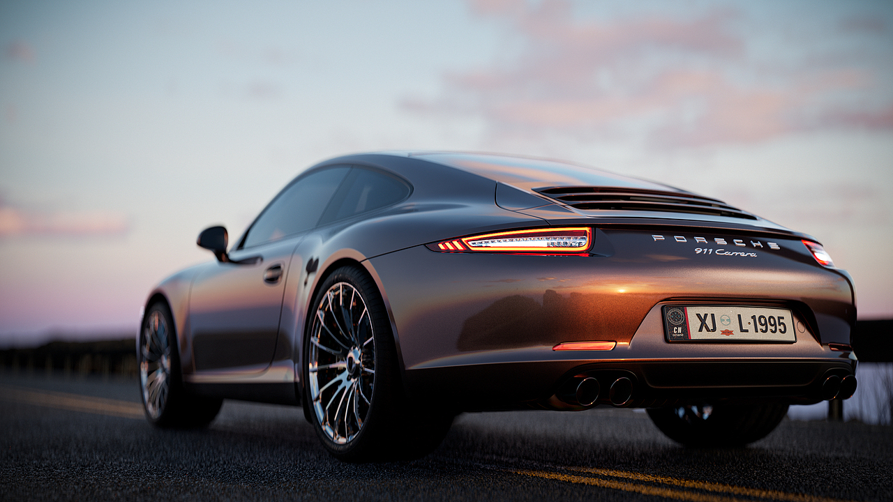 【汽车渲染】Porsche 911 Carrera（图ZMzM4NzQzNjAw） - 机械/交通 - 站酷设计师LeexJun原创素材 - 站酷ZCOOL