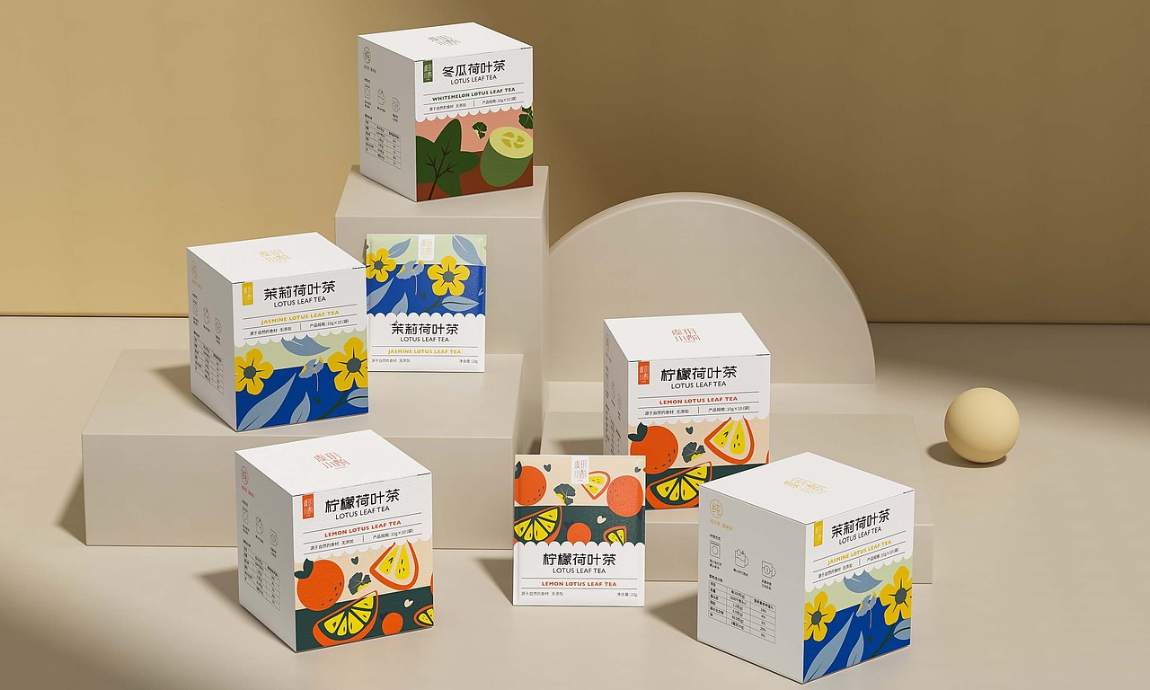 虞玥小酌荷叶茶 | 品牌包装设计（图ZMzE2MjgxODYw） - 包装 - 站酷设计师辛夷卉原创素材 - 站酷ZCOOL