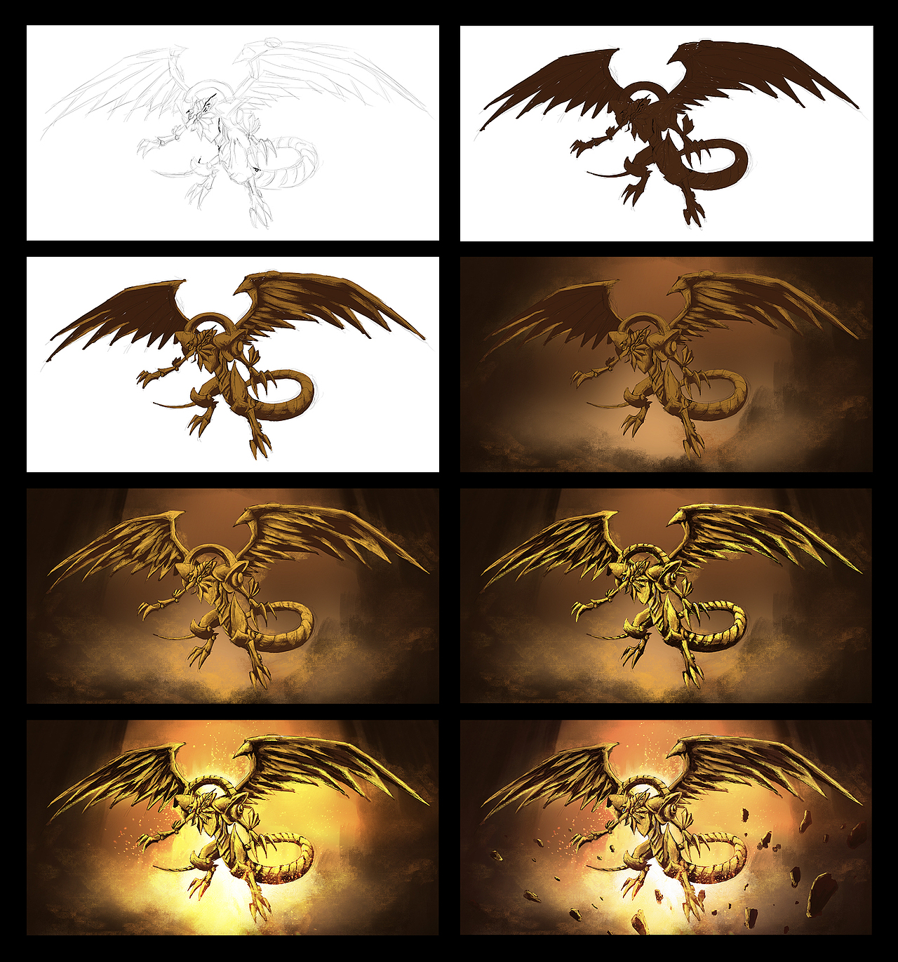 游戏王-拉之翼神龙手绘厚涂（图ZMzY2NTA1MDIw） - 概念设定 - 站酷设计师陳炫原创素材 - 站酷ZCOOL