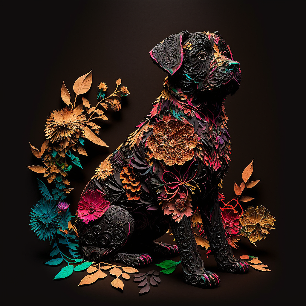 剪纸风格的生肖~第四窝！（图ZMzI0MDc3MDgw） - AI作品 - 站酷设计师虾画原创素材 - 站酷ZCOOL