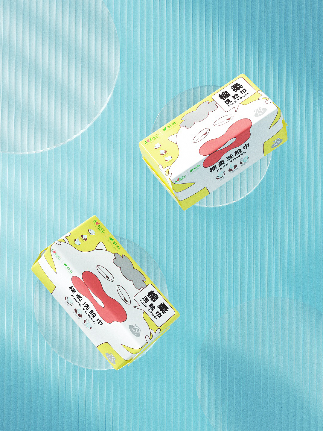 心相印棉柔巾渲染