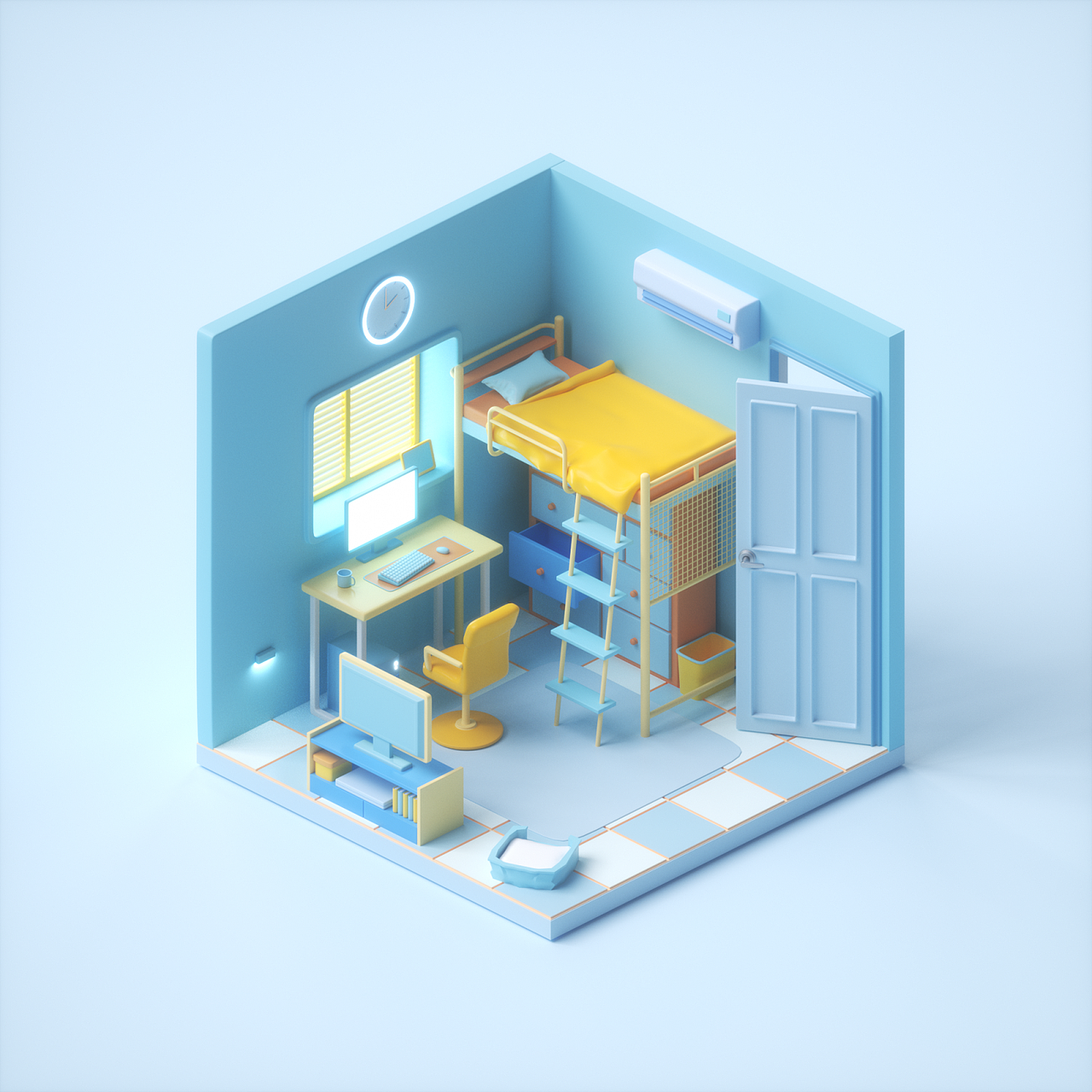 C4D零基础第四期学员作品——NiaoNiao的C4D课堂(上)(图ZMzAzMzc4MDYw) - 场景 - 站酷设计师我就是NiaoNiao原创素材 - 站酷ZCOOL