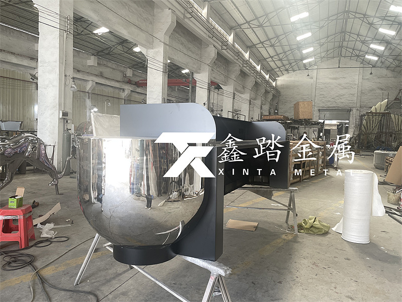 星级酒店不锈钢镜面吧台、双色不锈钢服务接待台效果