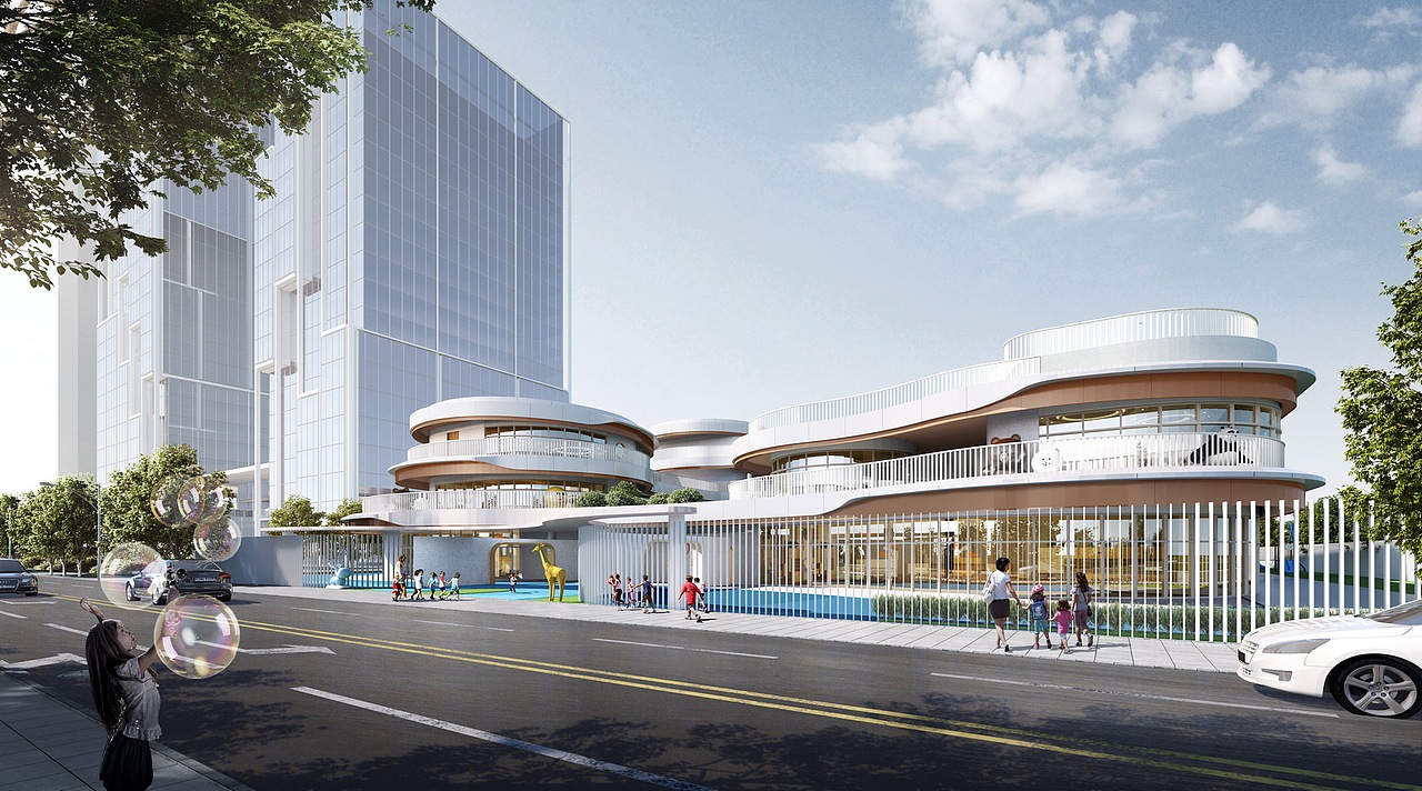 现代幼儿园SU模型下载