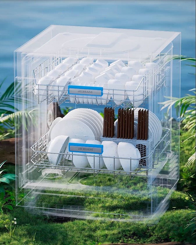 老板电器能洗锅的洗碗机791CG动画设计