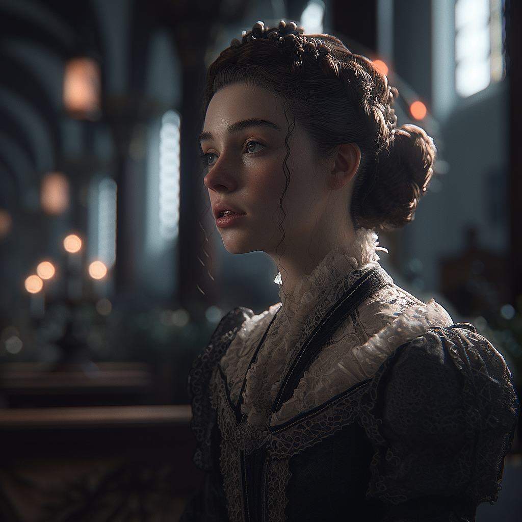 AI Midjourney 角色设计 女士